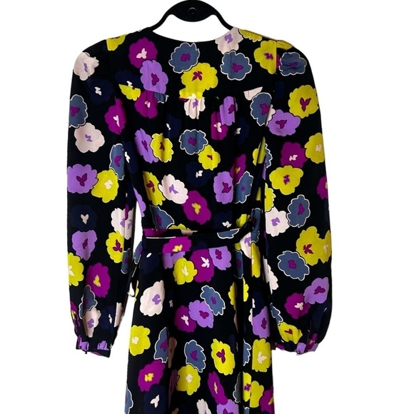 Kate Spade New York Winter Garden Floral Midi Wrap Dress - Picture 10 of 14